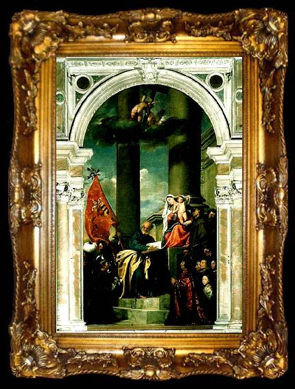 framed  Titian pesaro altar, ta009-2