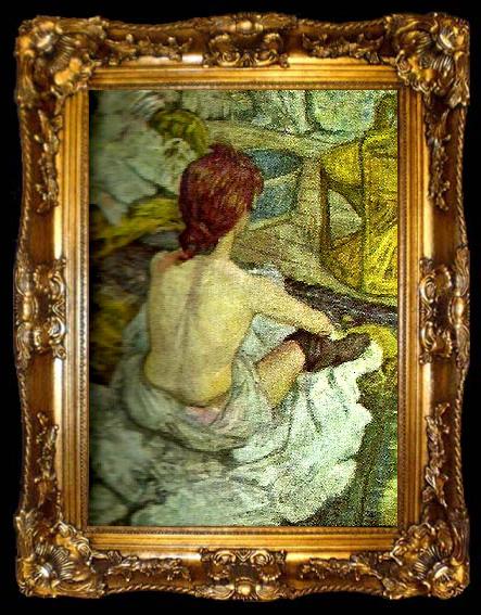 framed  toulouse-lautrec sittande akt, ta009-2