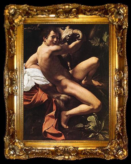 framed  Caravaggio Youth with a Ram, ta009-2