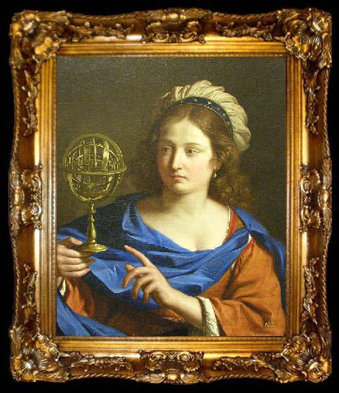 framed  GUERCINO Personification of Astrology, ta009-2