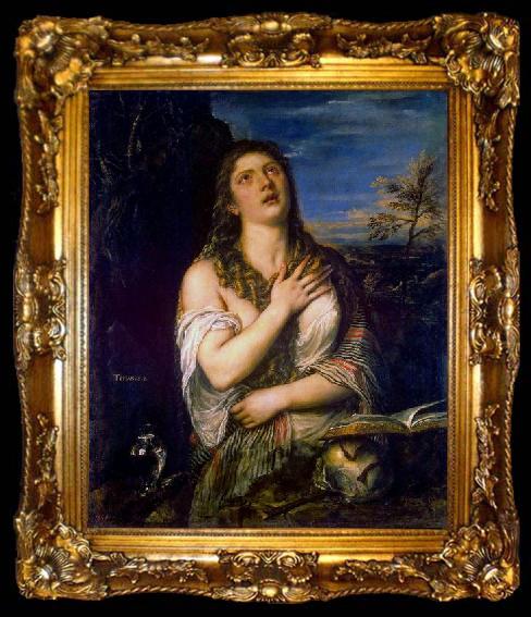 framed  Titian Maria Magdalena, ta009-2
