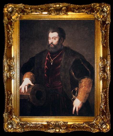 framed  Titian Duke of Ferrara, ta009-2
