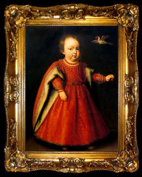 framed  Titian Retrato de un principe Barberini, ta009-2