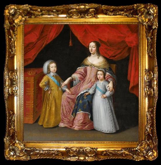 framed  Anonymous Anna of Austria with her children, ta009-2