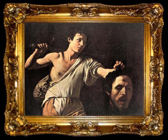 framed  Caravaggio David, ta009-2