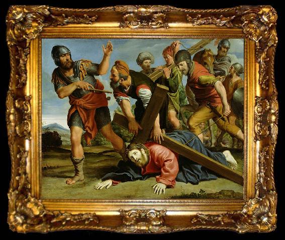 framed  Domenichino Domenichino, The Way to Calvary, ta009-2