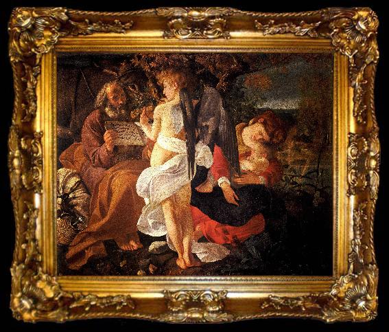 framed  Caravaggio Rest on the Flight into Egypt, ta009-2