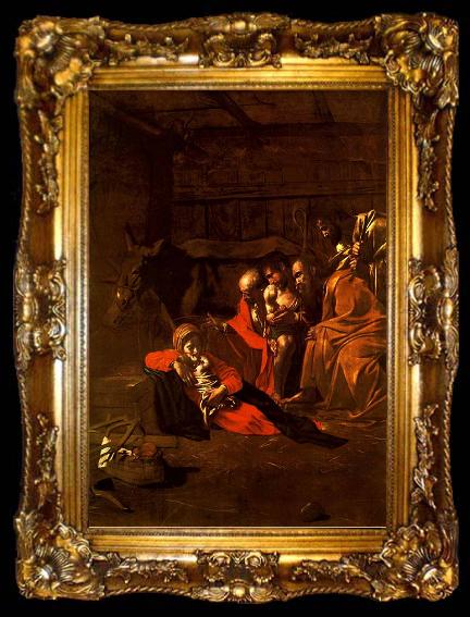 framed  Caravaggio Adoration of the Shepherds, ta009-2