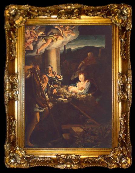 framed  Correggio Nativity, ta009-2