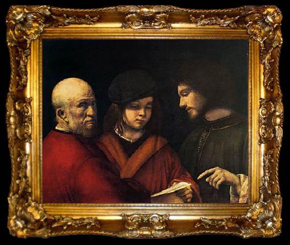 framed  Giorgione The Three Ages of Man, ta009-2