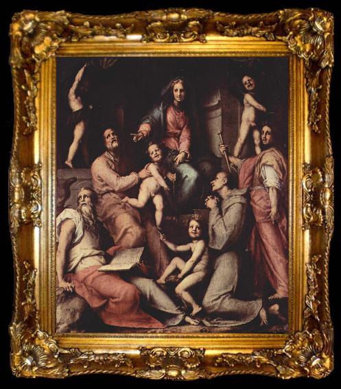framed  Pontormo Madonna with Child and Saints, ta009-2