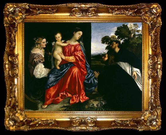 framed  Titian Balbi Holy Conversation, ta009-2