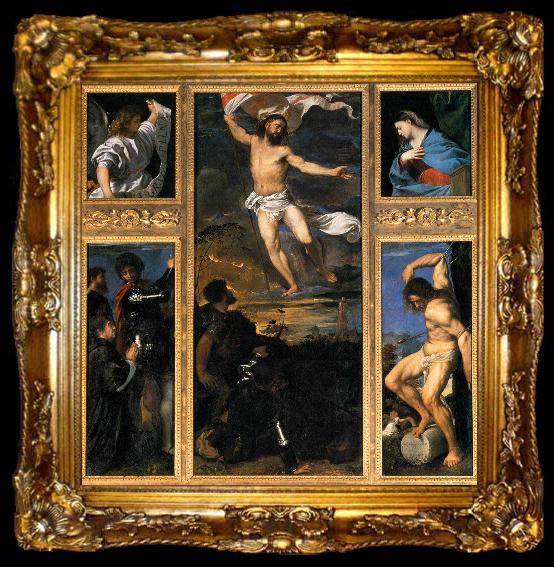 framed  Titian Averoldi Polyptych, ta009-2
