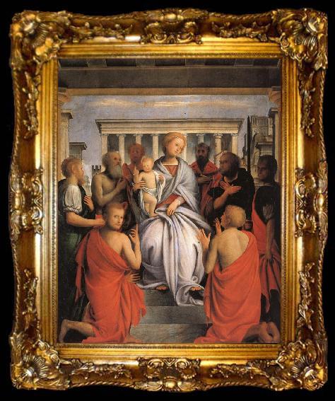 framed  BRAMANTINO Madonna and Child with Eight Saints, ta009-2