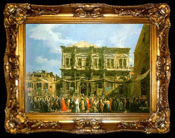 framed  Canaletto Venice: The Feast Day of St. Roch, ta009-2