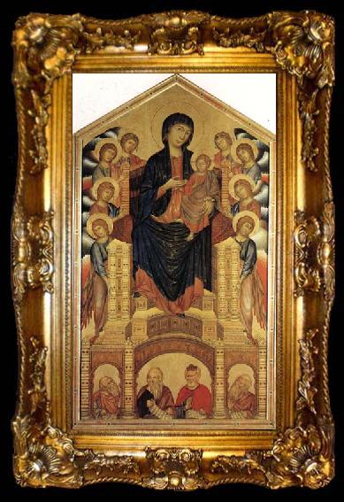 framed  Cimabue Madonna and Child Enthroned with Eight Angels and Four Prophets, ta009-2