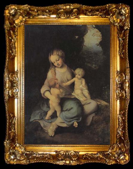 framed  Correggio Madonna and Child, ta009-2