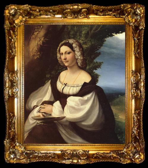 framed  Correggio Portrait of a Lady, ta009-2