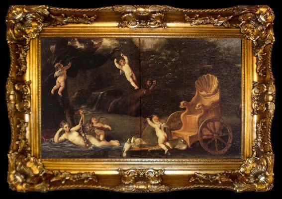 framed  Domenichino Detail of  The Repose of Venus, ta009-2
