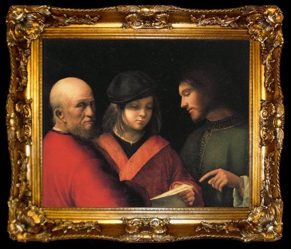 framed  Giorgione The Singing Lesson, ta009-2