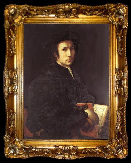 framed  Pontormo Portrait of a Musician, ta009-2