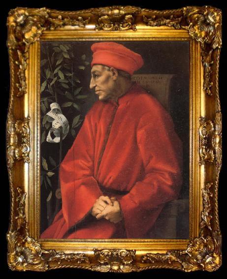 framed  Pontormo Portrait of Cosimo il Vecchio, ta009-2