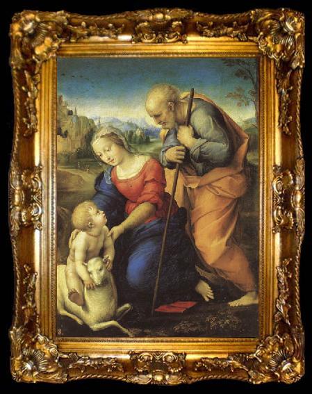 framed  Raphael The Holy Family wtih a Lamb, ta009-2