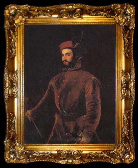 framed  Titian Portrait of Ippolito de