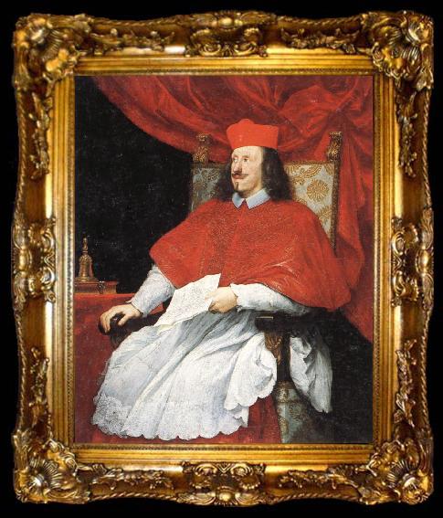 framed  Volterrano Portrait of Cardinal Giovan Carlo de