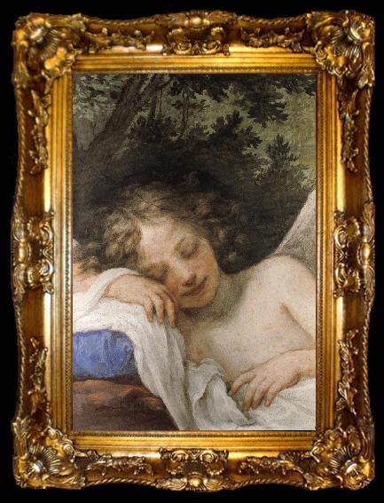 framed  Volterrano Sleeping Cupid, ta009-2
