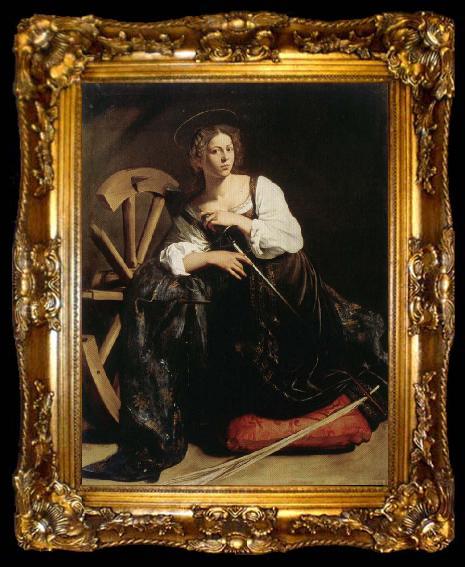 framed  Caravaggio Saint Catherine, ta009-2