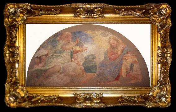framed  Correggio Annunciation, ta009-2