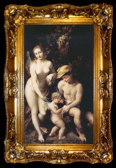framed  Correggio The Education of Cupid, ta009-2