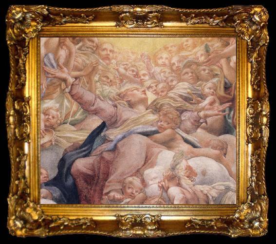 framed  Correggio Assumption of the Virgin,detail with the Assumption, ta009-2