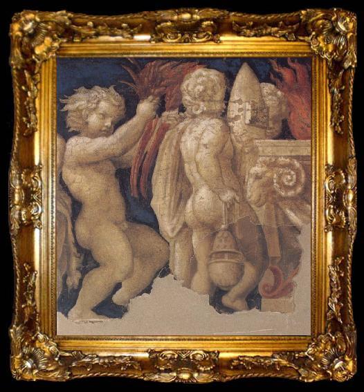 framed  Correggio Frieze depicting the Christian Sacrifice, ta009-2