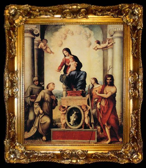 framed  Correggio Madonna with Saint Francis, ta009-2