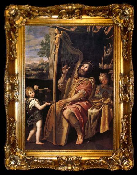 framed  Domenichino Le Roi David jouant de la harpe, ta009-2