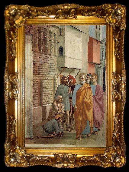 framed  MASACCIO St Peter Healing the Sick with his Shadow, ta009-2