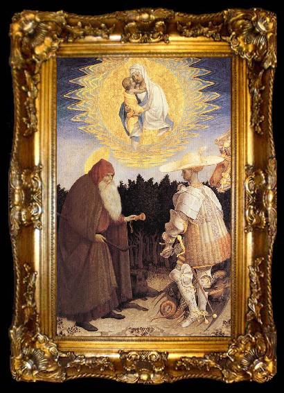 framed  PISANELLO The Virgin and Child with St. George and St. Anthony the Abbot, ta009-2