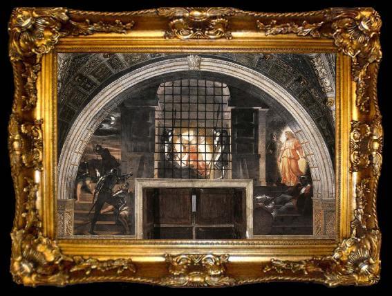 framed  Raphael The Deliverance of Saint Peter from Prison, ta009-2