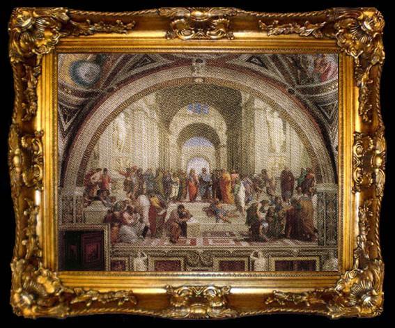 framed  Raphael School of Athens, ta009-2