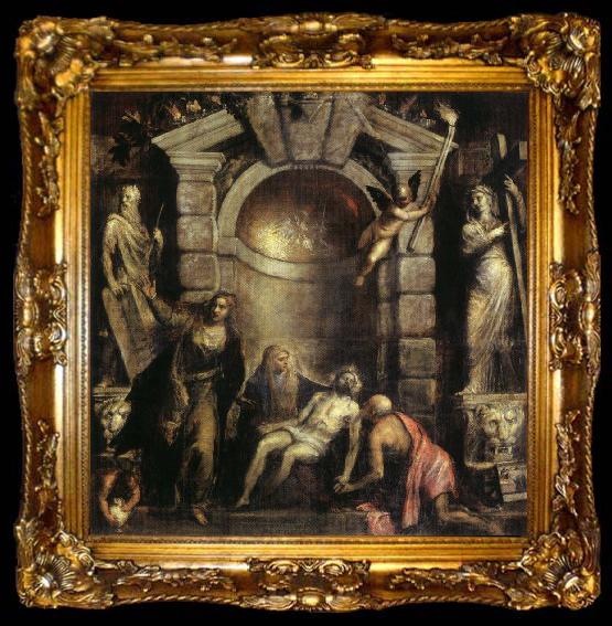 framed  Titian Pieta, ta009-2