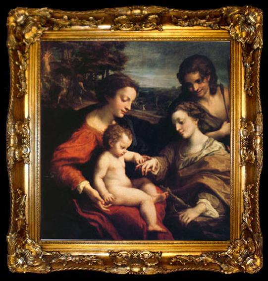 framed  Correggio The Mystic Marriage (mk05), ta009-2