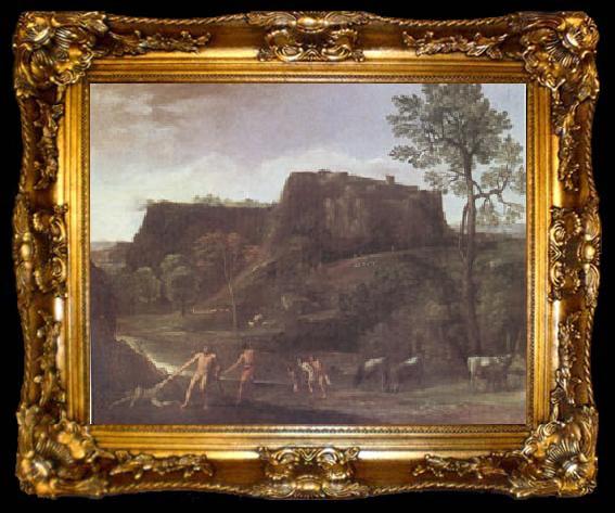 framed  Domenichino Landscape with Hercules and Achelous (mk05), ta009-2