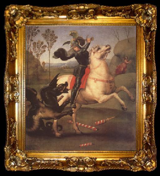framed  Raphael George Fighting the Dragon (mk05), ta009-2