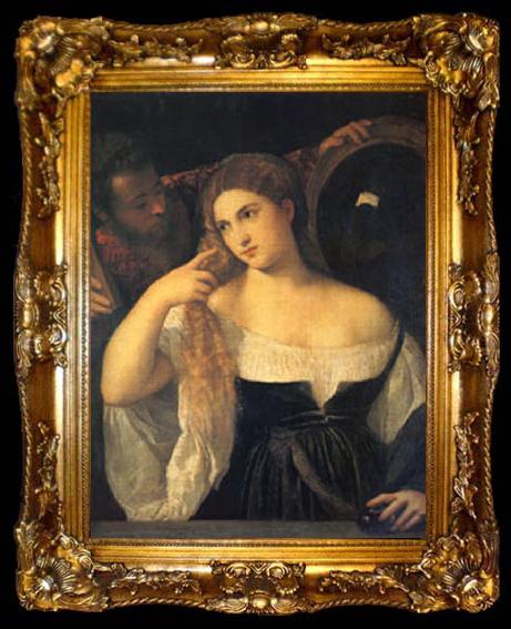 framed  Titian A Woman at Her Toilet (mk05), ta009-2