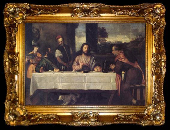 framed  Titian The Supper at Emmaus (mk05), ta009-2