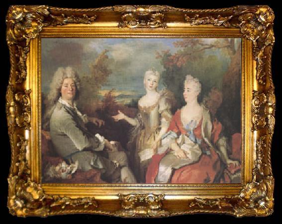 framed  Largillierre Family Portrait (mk05), ta009-2