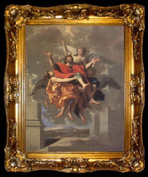 framed  Poussin Ecstasy of ST Paul (mk05), ta009-2
