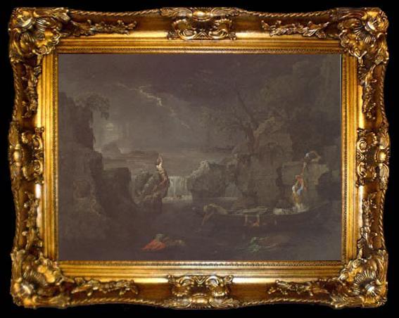 framed  Poussin Winter or the Deluge (mk05), ta009-2